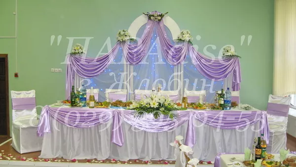 Оформление свадеб воздушными шарами,  тканями и цветами 2